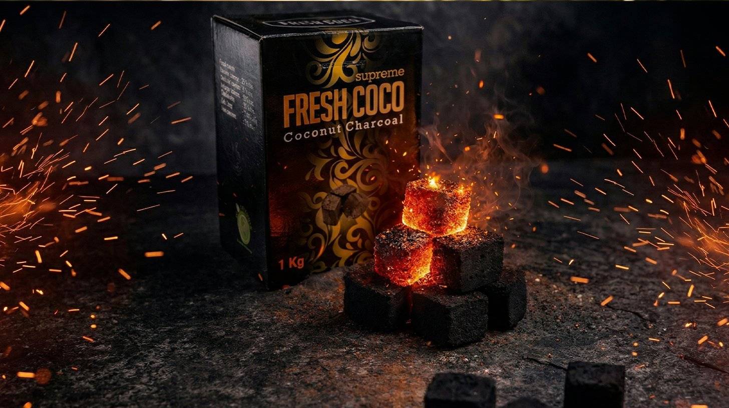 Le charbon à la noix de coco avec FRESHcoco