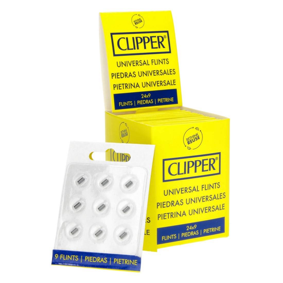 9 pierres pour briquet classique Clipper DISPLAY DE 24