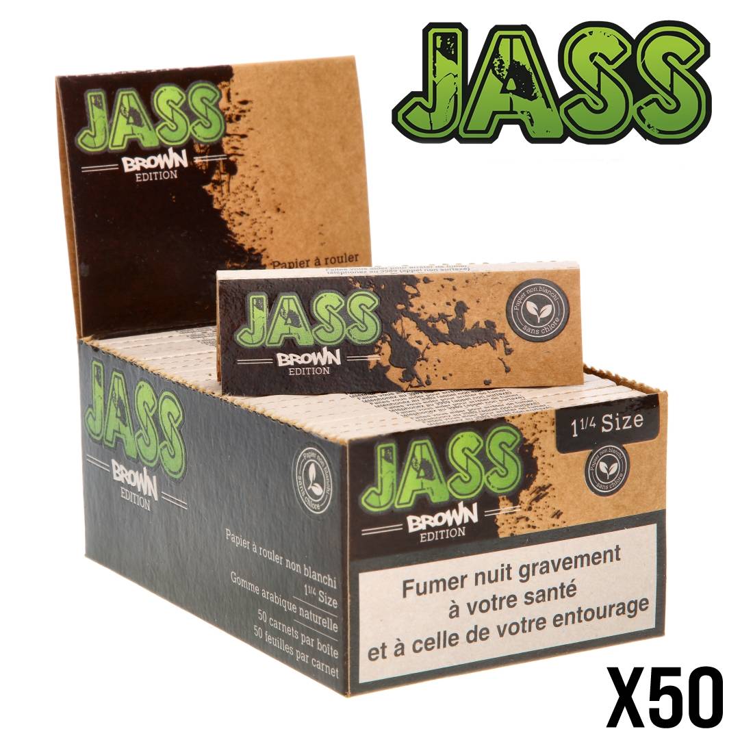 .FEUILLE A ROULER JASS BROWN 1/4 X50