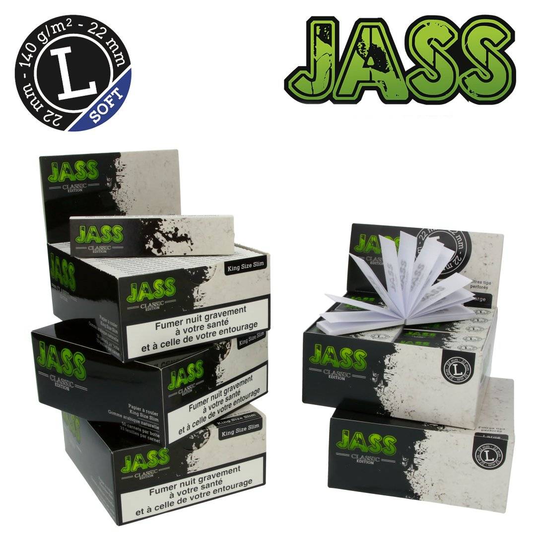 FEUILLE JASS PAPER + TIPS SOFT TAILLE L