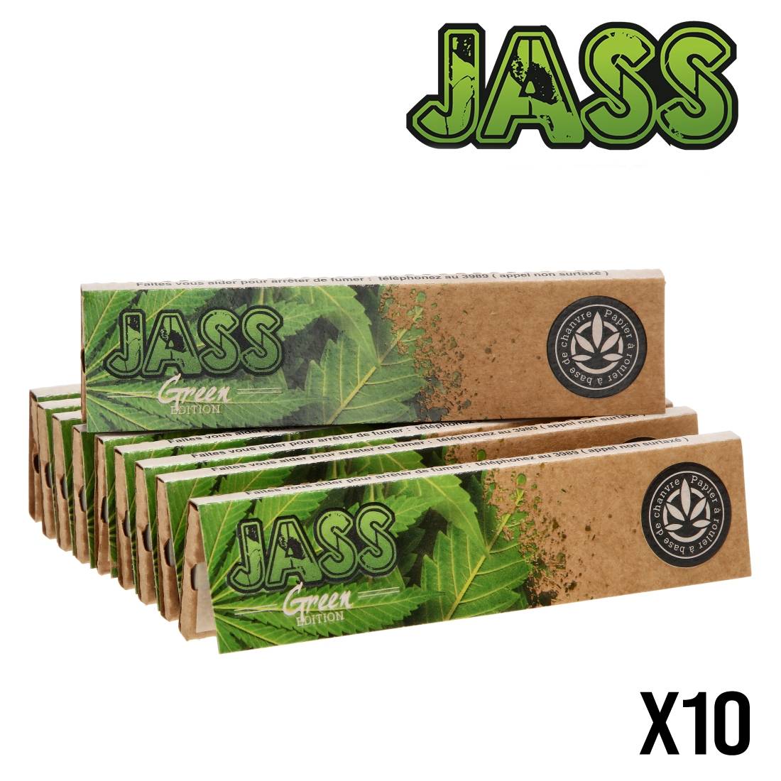 .FEUILLES A ROULER JASS GREEN PAR 10