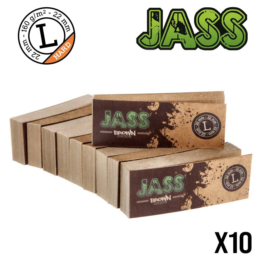 FILTER TIPS JASS SOFT BROWN TAILLE L X10