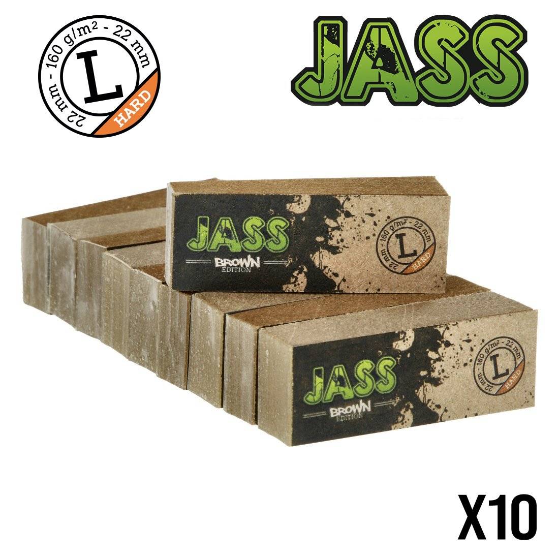 .FILTER TIPS JASS HARD BROWN TAILLE L X10