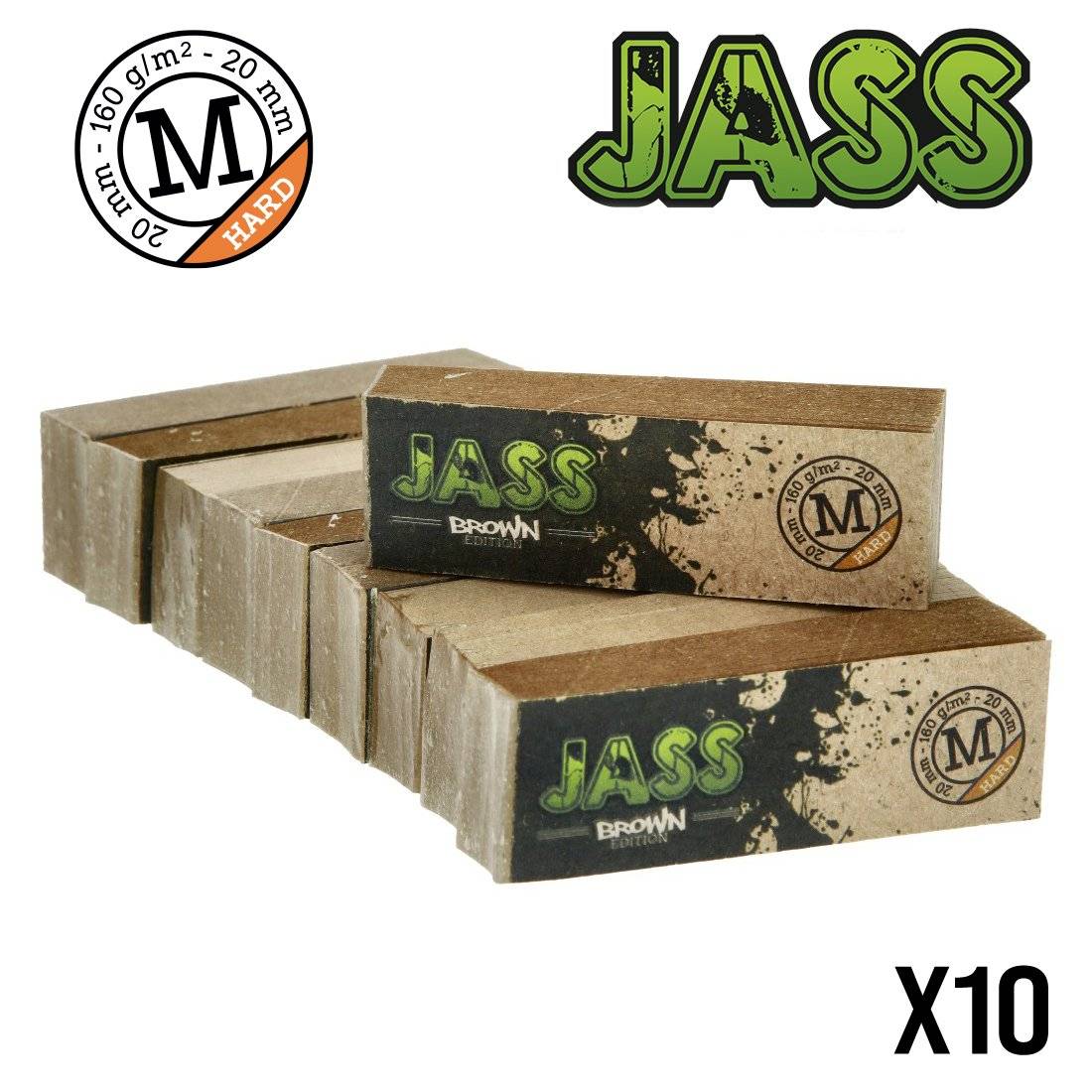 .FILTER TIPS JASS HARD BROWN TAILLE M X10