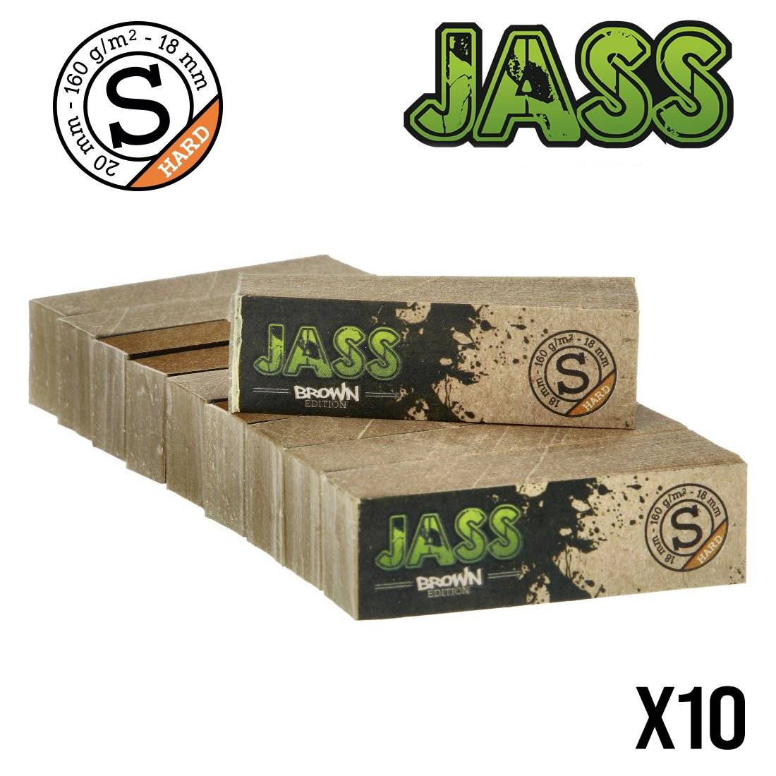 .FILTER TIPS JASS HARD BROWN TAILLE S X10