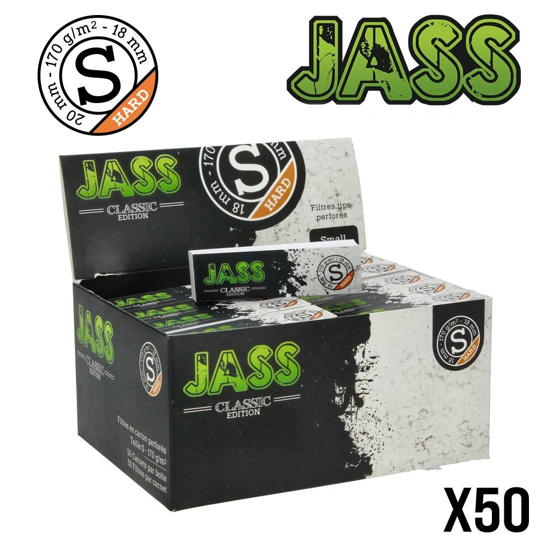 FILTER TIPS JASS HARD CLASSIC EDITION X50 TAILLE S