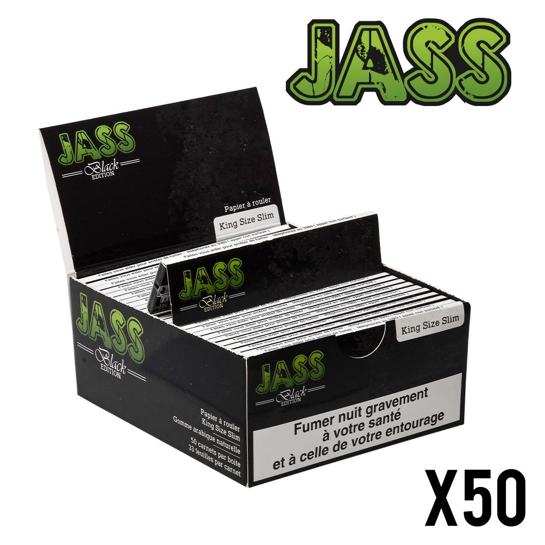 .FEUILLE A ROULER JASS BLACK EDITION PAR 50