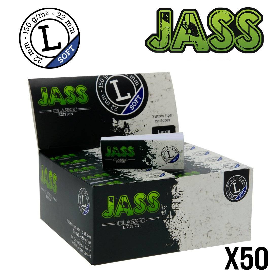 FILTER TIPS JASS SOFT CLASSIC EDITION TAILLE L X50