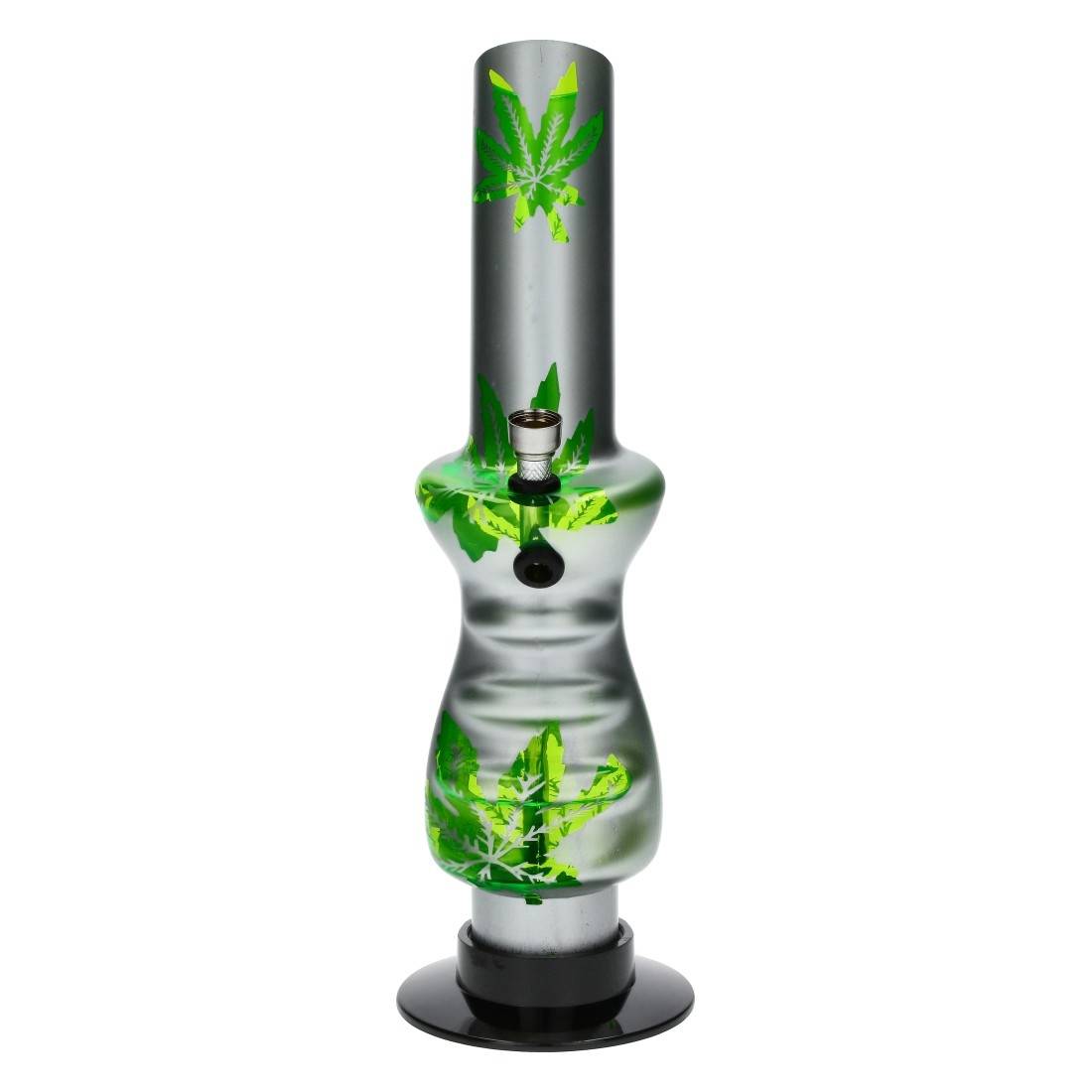 BANG ACRY TRANSPARENT SILVER GREEN LEAF 32CM
