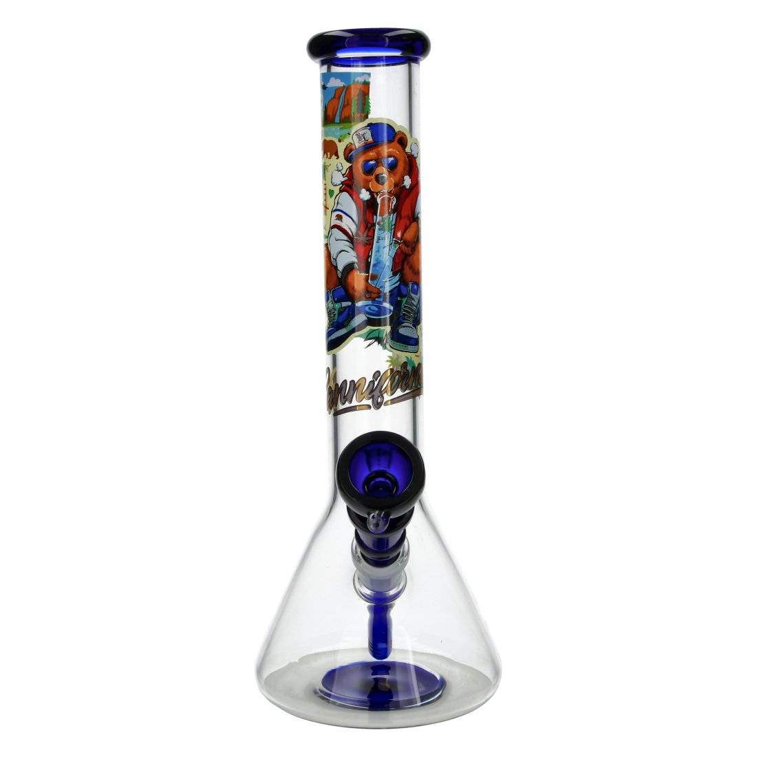 Bang en verre Black Leaf Cannifornia 25cm