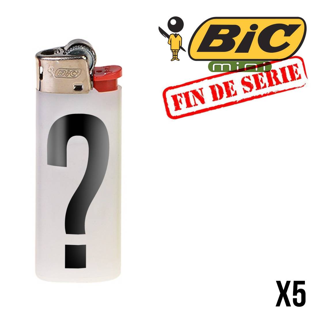 BRIQUET BIC MINI FIN DE SERIE X5