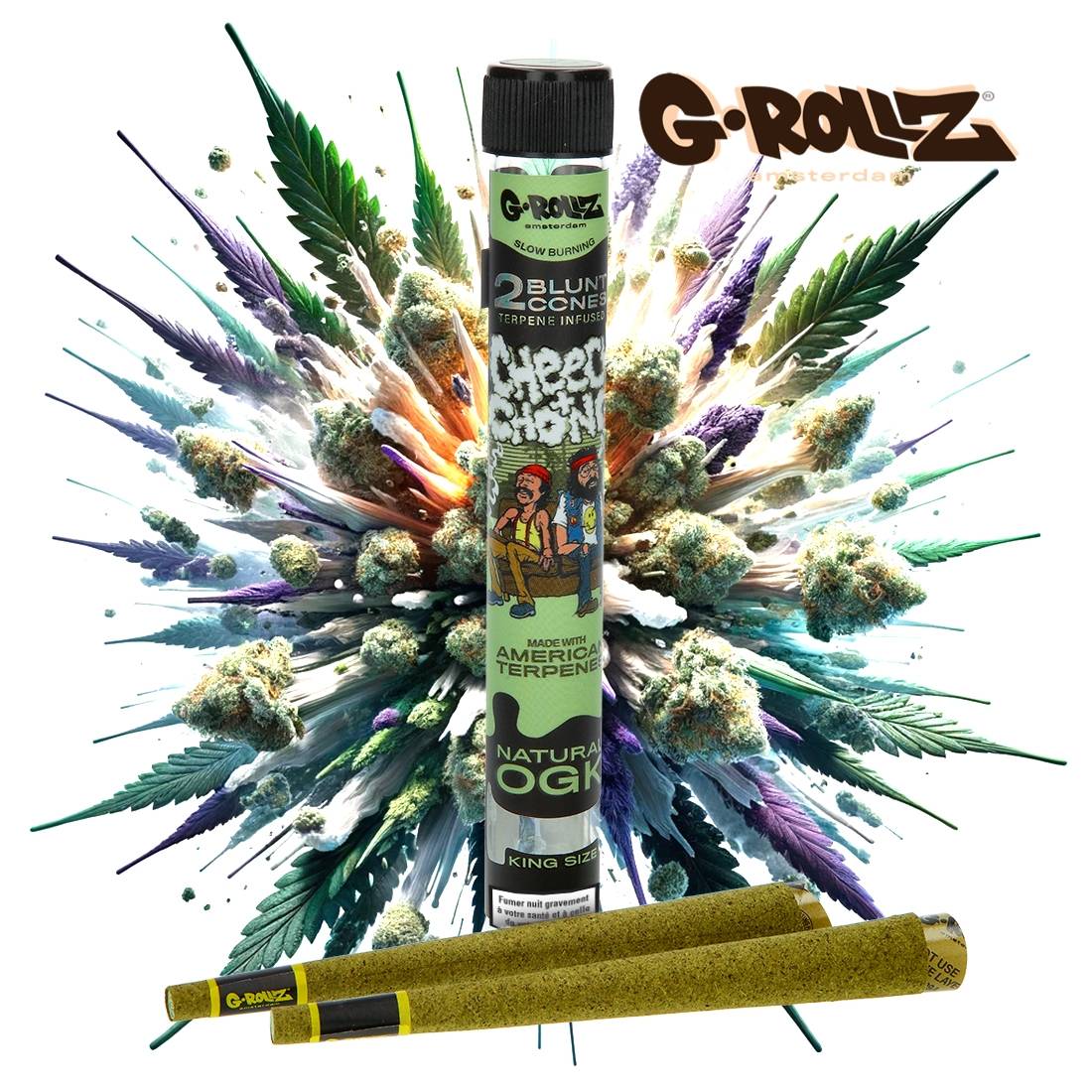 BLUNT PREROULE G ROLLZ CHEECH AND CHONG TERPENES NATURAL OGK PAR 2
