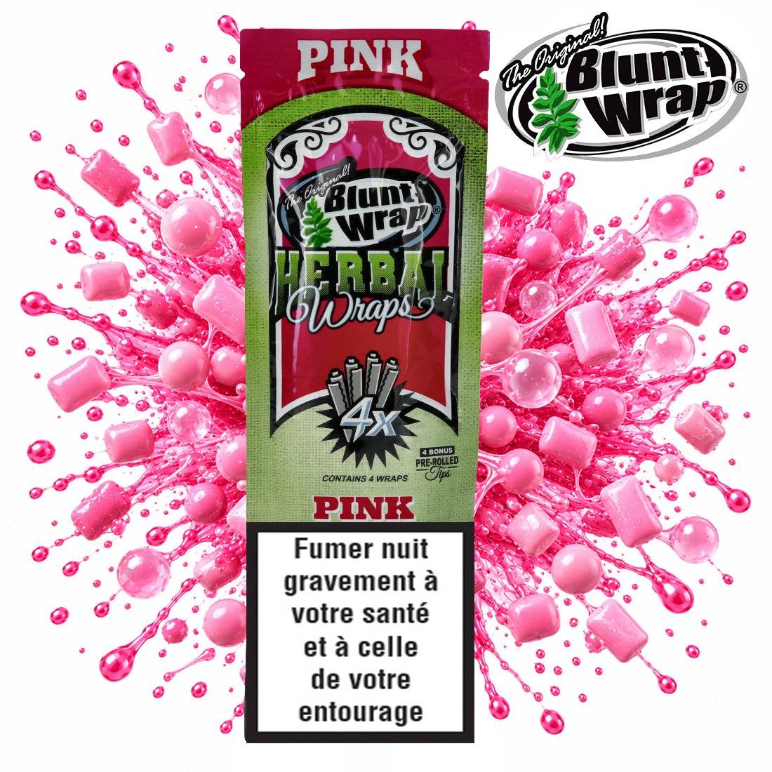 BLUNTS HERBAL WRAPS PINK PAR 4