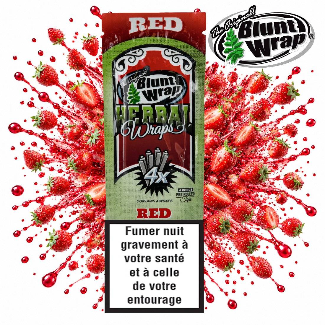 BLUNTS HERBAL WRAPS RED PAR 4