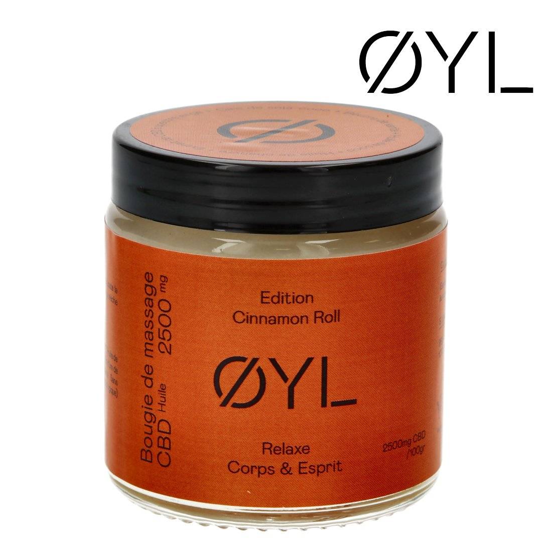 BOUGIE DE MASSAGE AU CBD OYL RELAXE CINNAMON ROLL 2500MG