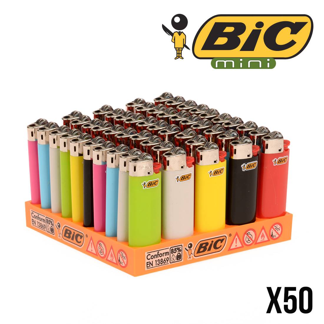 BRIQUET BIC MINI COLOR X50