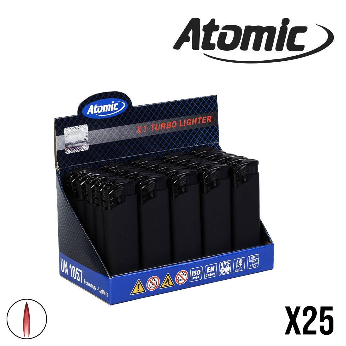 BRIQUET ATOMIC TURBO SOFT BLACK X25