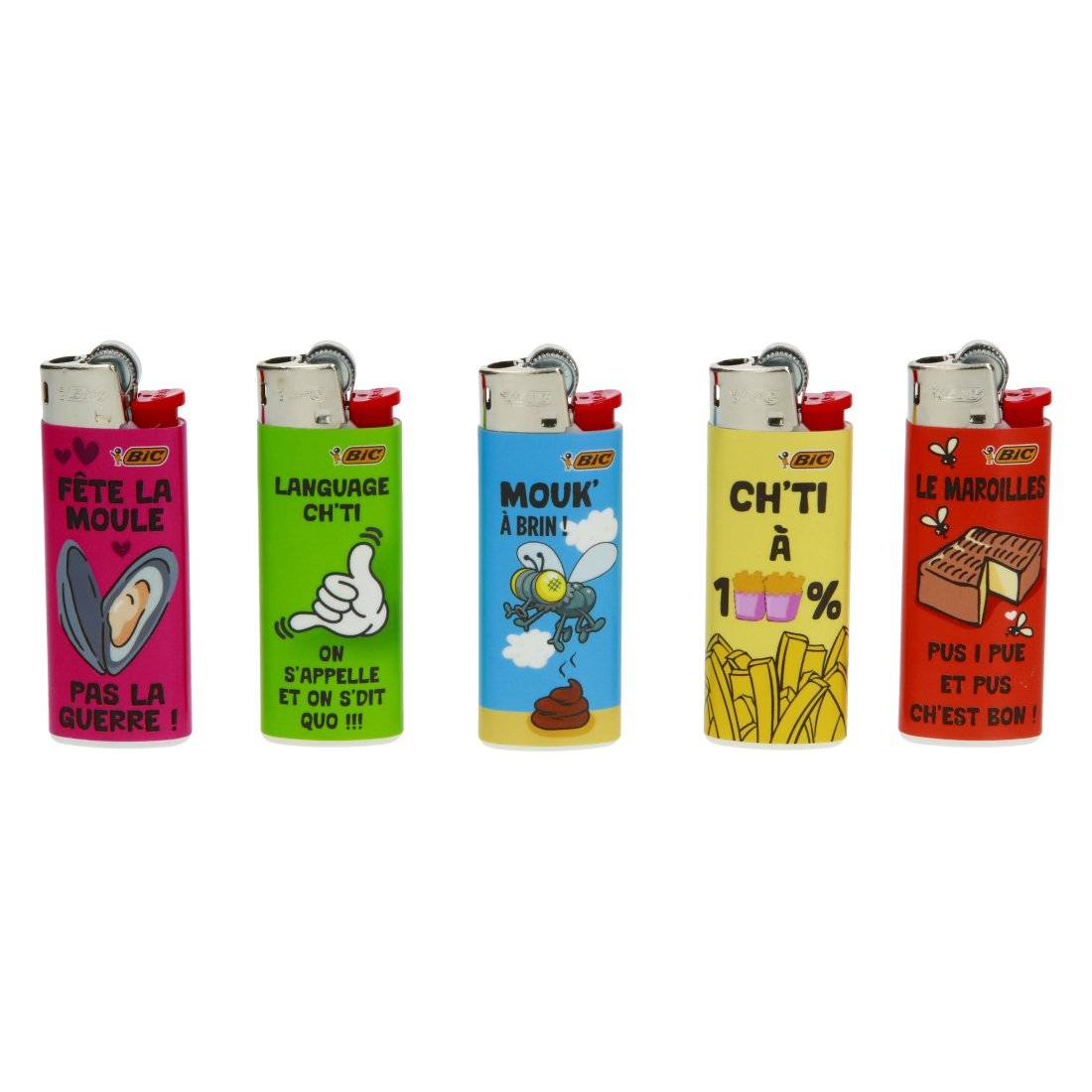 Briquet Bic Mini Ch’ti d’Amour X5