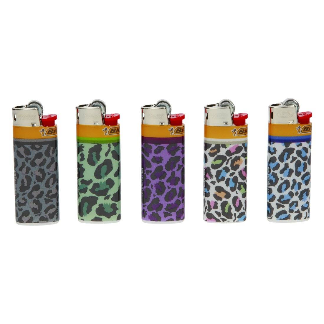 Lot de 5 briquets Bic Mini Leopard