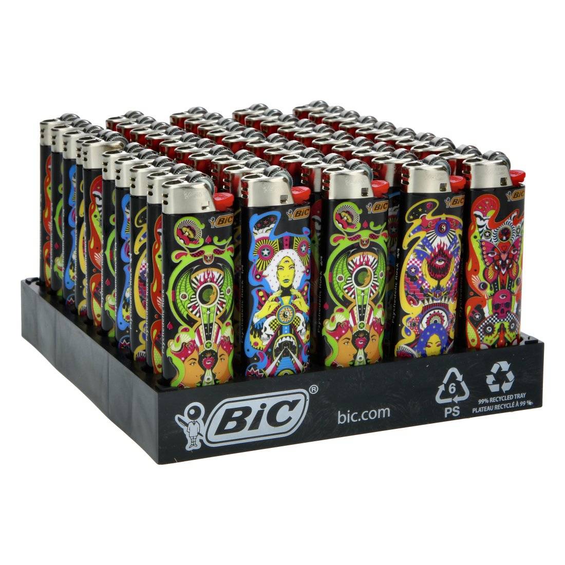Display de 50 briquets Bic Psychedelic Rock