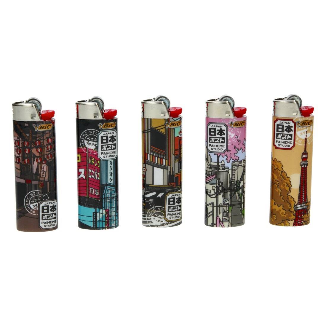 Lot de 5 briquets Bic Tokyo Travels