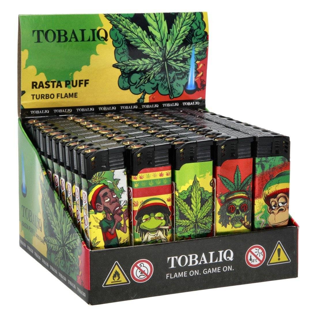 Briquet chalumeau Tobaliq Rasta Puff x50