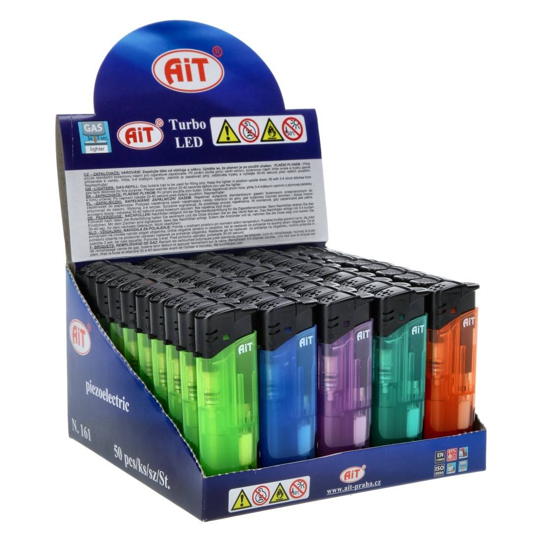 BOÎTE DE 50 BRIQUETS TEMPÊTE FLAMME ROUGE LED