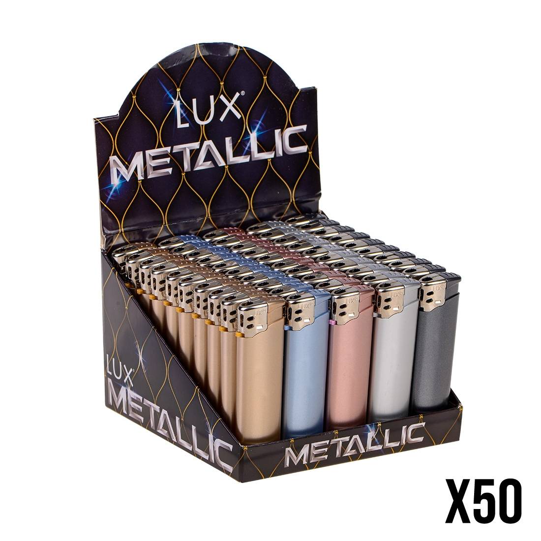 BRIQUET LUX PIEZO METALLIC X50