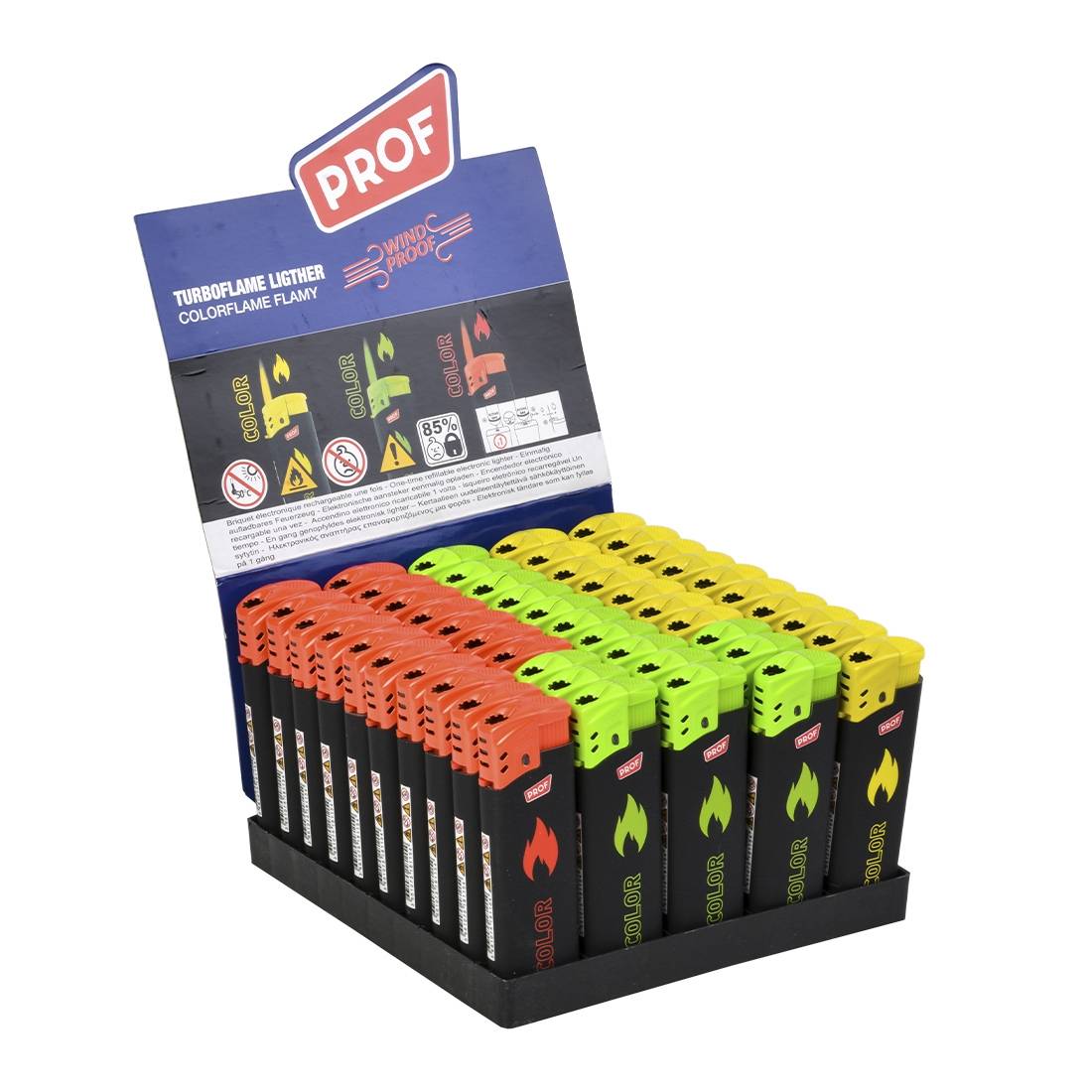 BRIQUET PROF COLORFLAME FLAMY X50