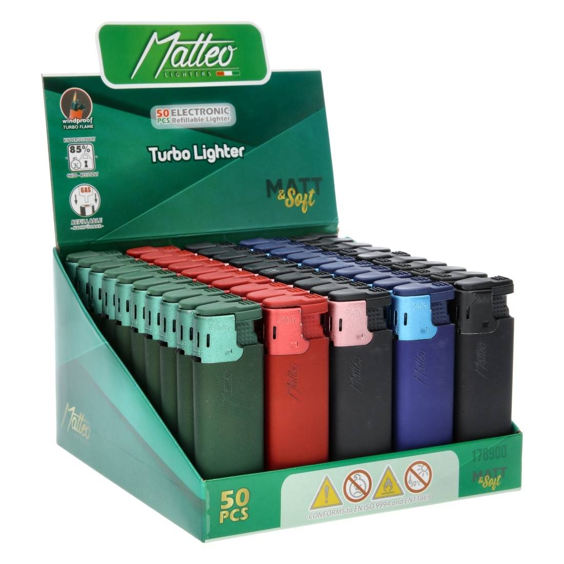 Briquet Turbo Matteo Rubber Soft