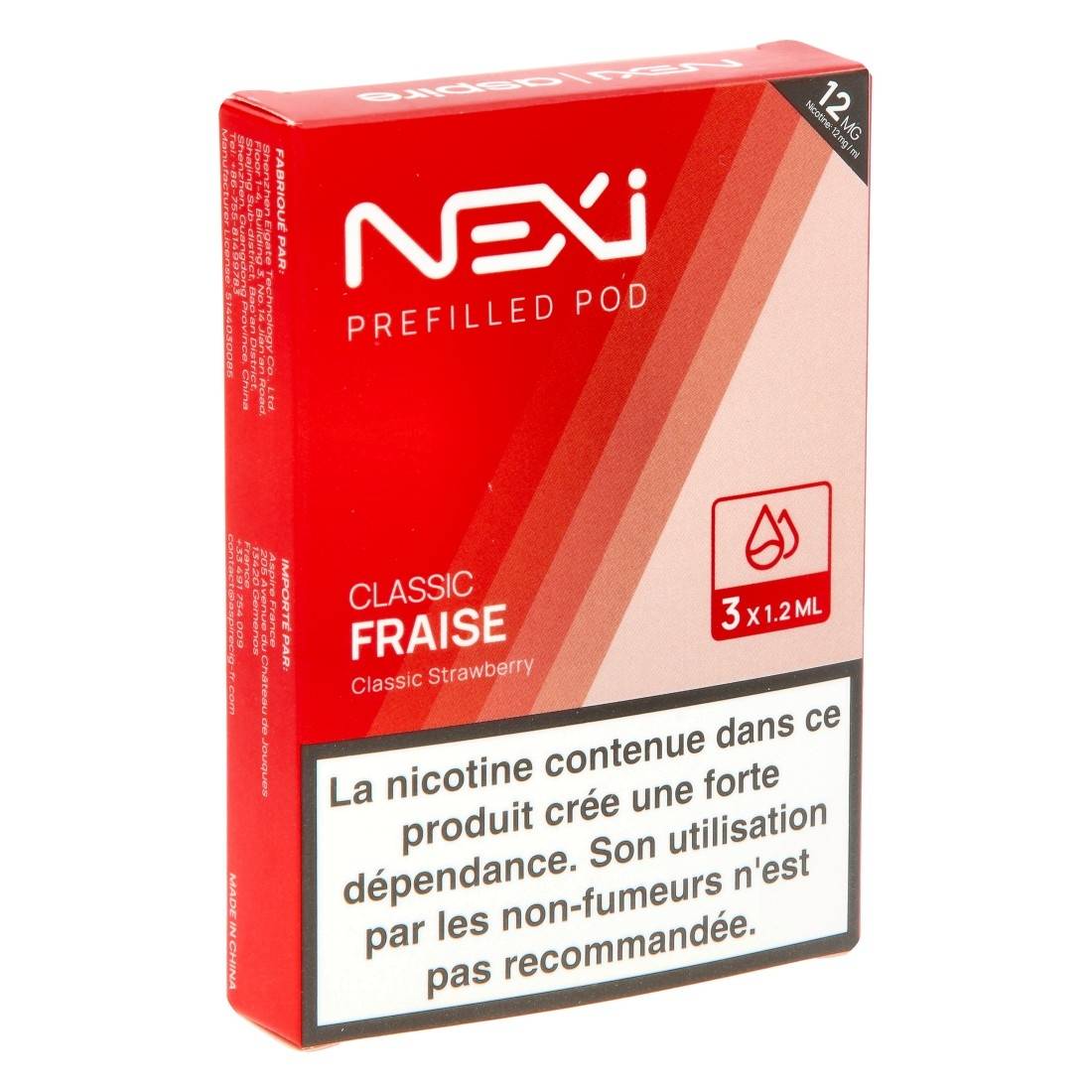 Cartouche Aspire Nexi One Fraise par 3