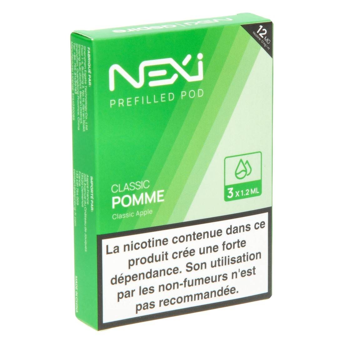 Cartouche Aspire Nexi One Pomme par 3