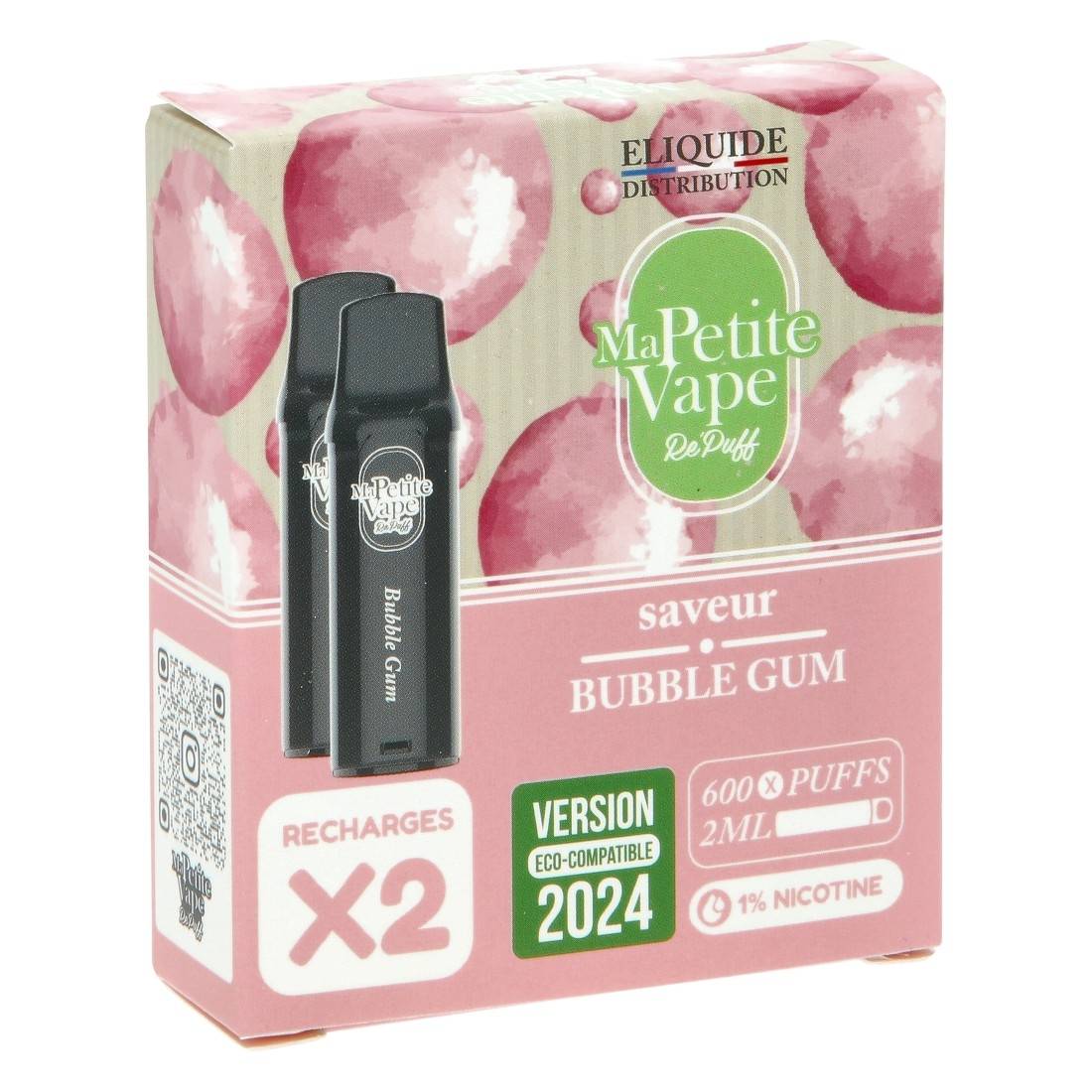 elfbar nachfüll pod läuft aus Cartouche Ma Petite Vape RePuff Bubble Gum 600 Puffs