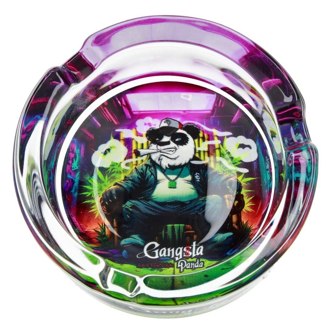 Cendrier en verre Gangsta Panda Leaf Adventure
