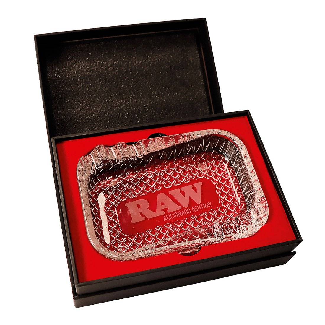 Coffret du cendrier en verre RAW Aficionado