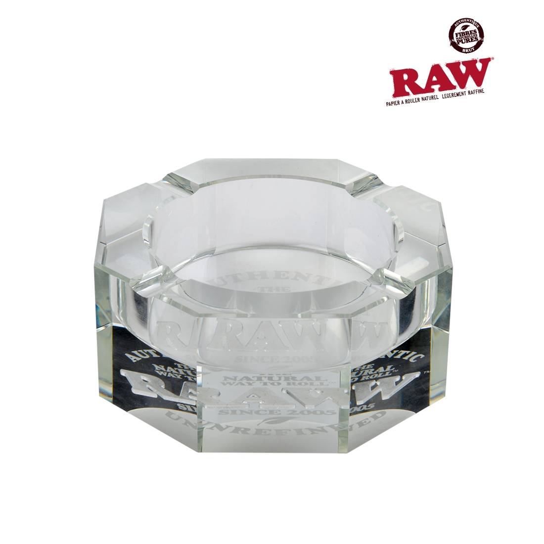 CENDRIER EN VERRE RAW CRYSTAL THICK