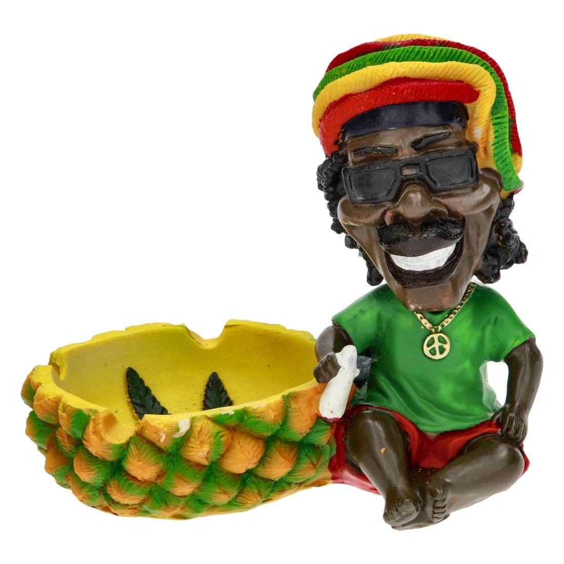 CENDRIER RASTA BOBBLEHEAD LEAF HEMP 