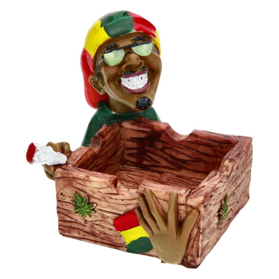 Cendrier Ragga Rasta Leaf Smiling Face