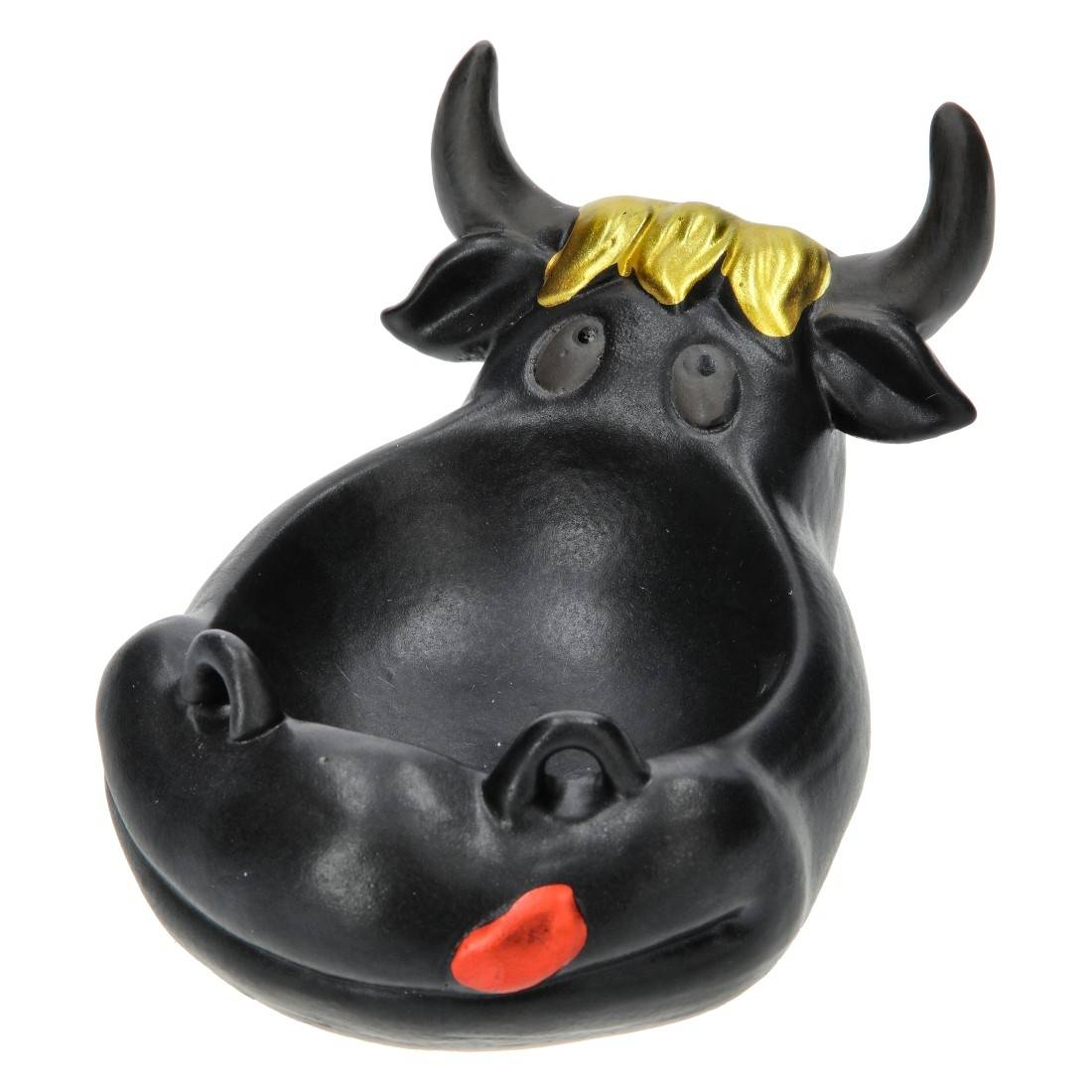 CENDRIER VACHE BLACK AND GOLD
