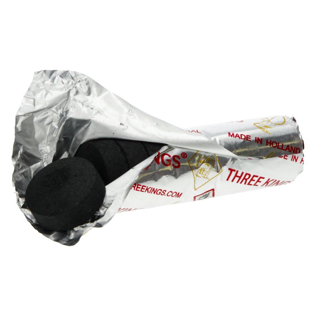 Rouleau de 10 charbons à chicha Three Kings 33MM