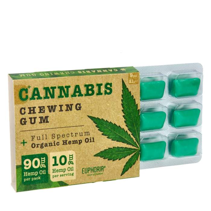 CHEWING GUM EUPHORIA CANNABIS ET HUILE DE CHANVRE 10MG CHEWING GUM EUPHORIA CANNABIS ET HUILE DE CHANVRE 10MG