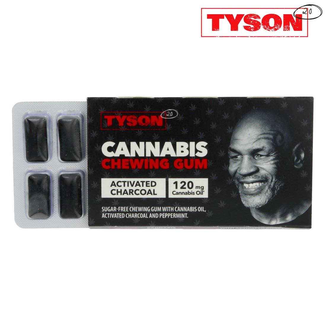 CHEWING GUM TYSON 2.0 CANNABIS CHARBON ACTIF 120MG