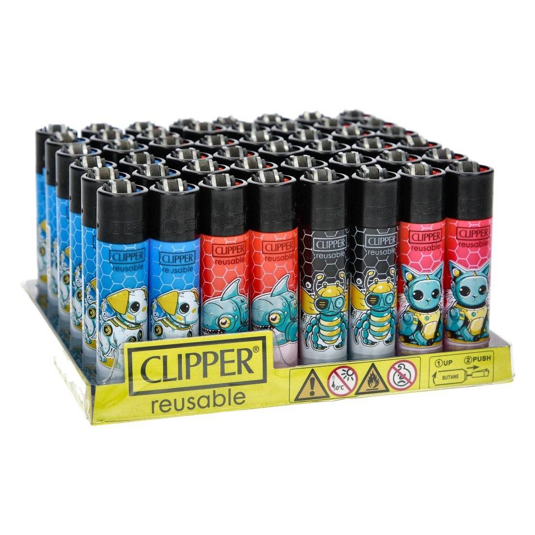 Display de 48 briquets Clipper Animal Robots 2