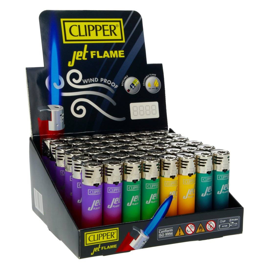 Briquets Clipper Jet Metallic Gradient 2 X48
