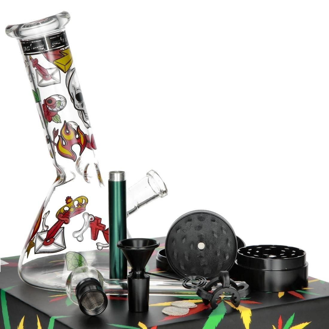 COFFRET BANG EN VERRE SKULL 18CM