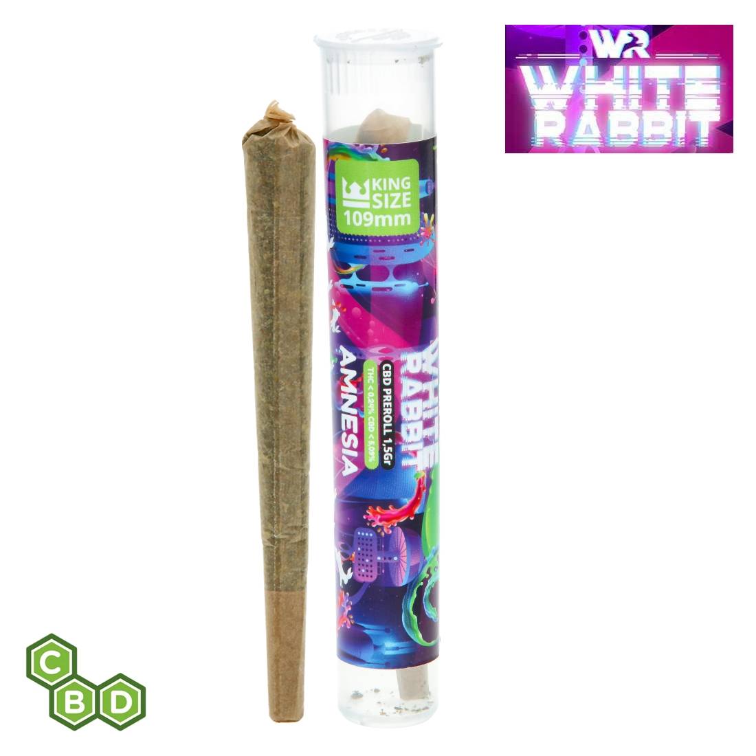 CONE PREROULE CBD WHITE RABBIT AMNESIA