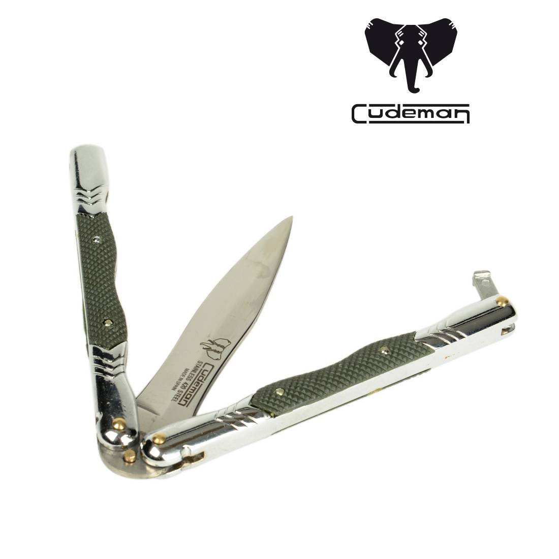 COUTEAU PAPILLON CUDEMAN ABS VERT