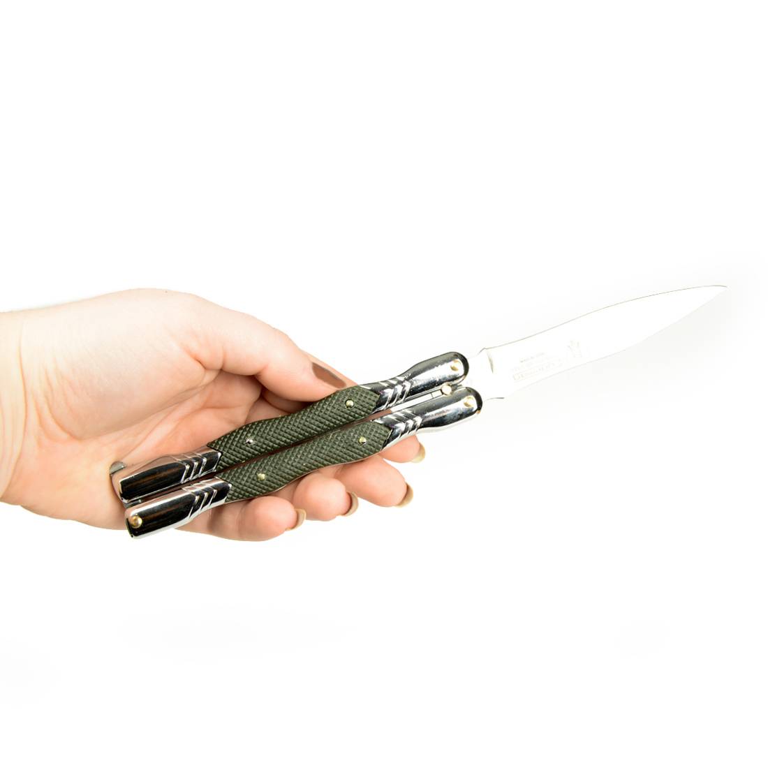 COUTEAU PAPILLON CUDEMAN ABS VERT