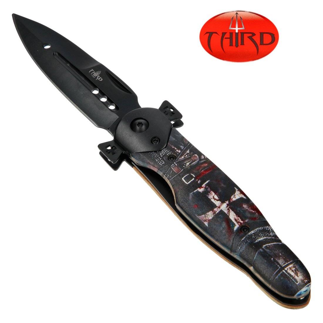 COUTEAU THIRD TEMPLIER 3D HETRE 11CM INOX NOIR