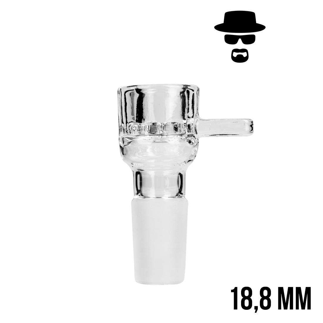 DOUILLE EN VERRE HEISENBERG MALE BIG SNOW 18,8MM
